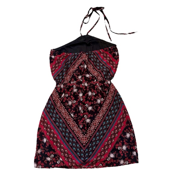 Boho Tribal Patterned Halter Mini Dress w/ Slip | Express | Small - Picture 4 of 7
